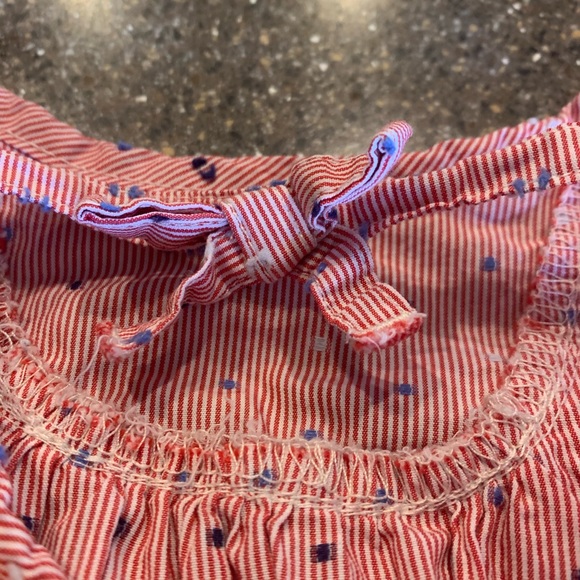 🐦 Red White and Blue Cat & Jack Romper Size 6-9M - Picture 4 of 8